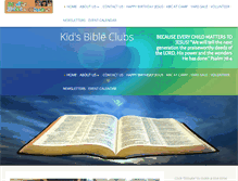 Tablet Screenshot of kidsbibleclubs.org